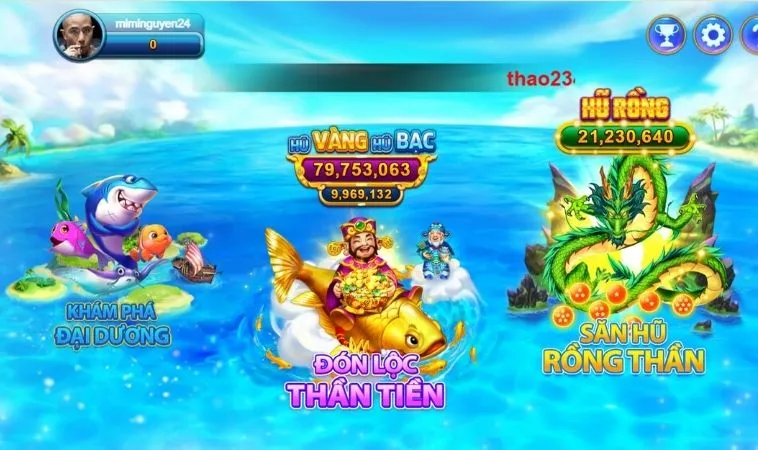 Các phòng chơi trong game Bắn Cá Đại Dương Tại Khin789