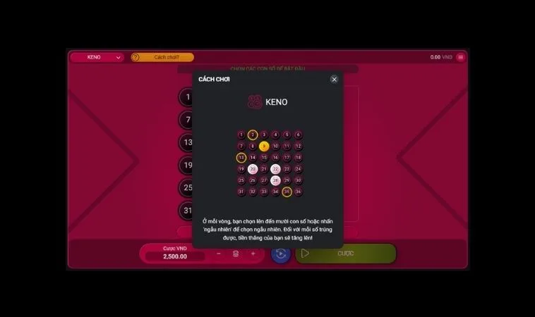 Cách chơi game nhanh Keno Tại Khin789