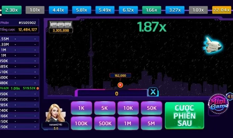 Giao diện chơi game nhanh ZetX Tại Khin789