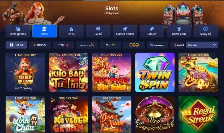 Sảnh nổ hũ Khin789 quy tụ nhiều tựa game hấp dẫn