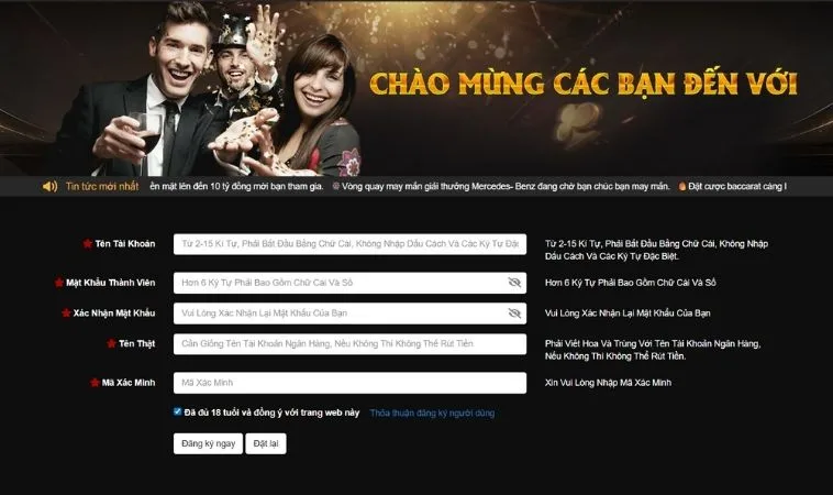 Biểu mẫu Đăng Ký Khin789