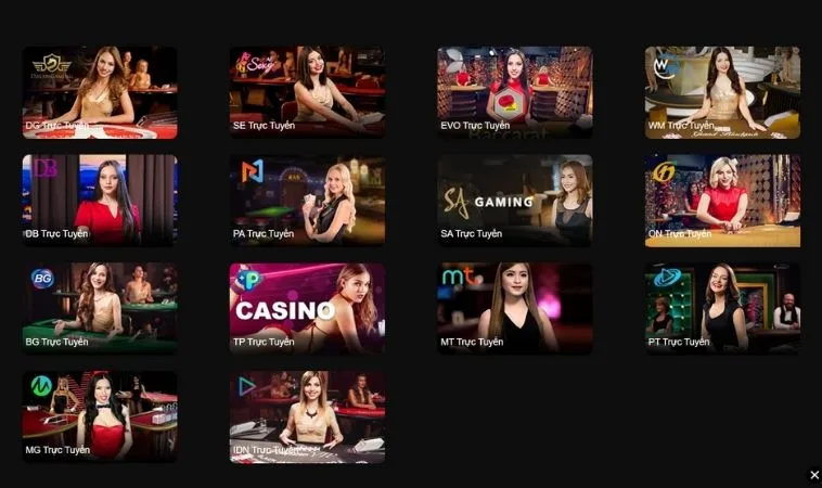 Đa dạng các sảnh Casino Online uy tín hợp tác với nhà cái Khin789
