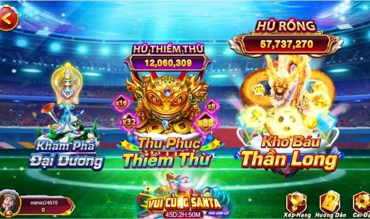 Các phòng chơi trong game Vua Bắn Cá Tại Khin789